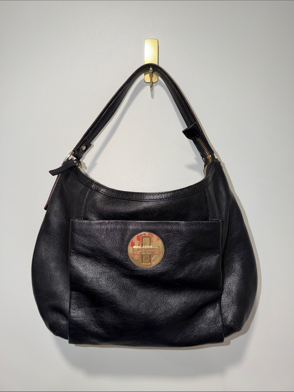kate spade Black Leather Hobo Bag